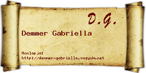 Demmer Gabriella névjegykártya